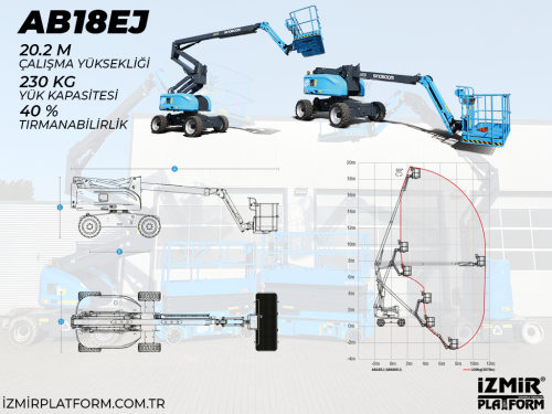Akl Eklemli Manlift Platform 20 Metrelik